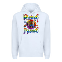 White proud friend Premium Hoodie - JahusDesignShop