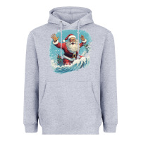 Heather Grey happy santa Heavyweight Hoodie - Unal Design
