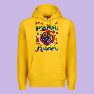 Proud Friend Premium Hoodie Designed By Jahusdesignshop