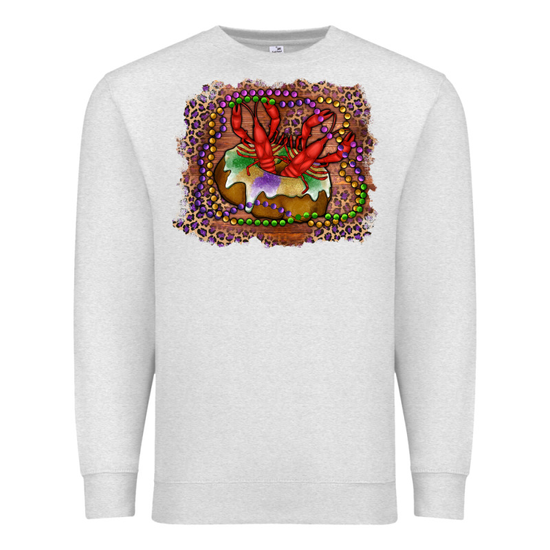Mardi Gras King Cake Crawfish Premium Sweatshirt by RanaPortraitStore | Teevron