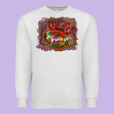 Premium Sweatshirt Mardi gras king cake crawfish