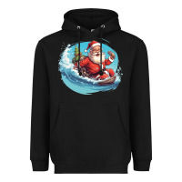 Surf Happy Santa Heavyweight Hoodie | Teevron