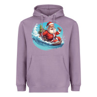 Lavender surf happy santa Heavyweight Hoodie - Unal Design