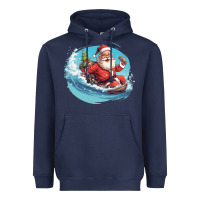 Navy surf happy santa Heavyweight Hoodie - Unal Design