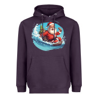 Plum surf happy santa Heavyweight Hoodie - Unal Design