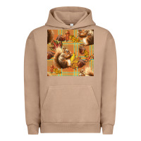 Pigment Burro fall squirrel and plaid seamless Urban Hoodie - BundleAndBundleShop