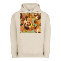 Pigment French Oak fall squirrel and plaid seamless Urban Hoodie - BundleAndBundleShop