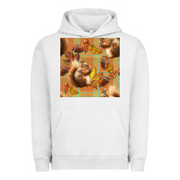Pigment Lunar Rock fall squirrel and plaid seamless Urban Hoodie - BundleAndBundleShop