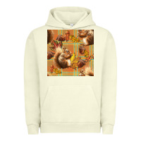Pigment Pistachio fall squirrel and plaid seamless Urban Hoodie - BundleAndBundleShop