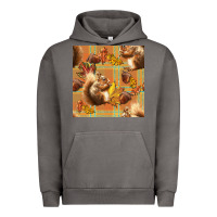 Pigment Tornado fall squirrel and plaid seamless Urban Hoodie - BundleAndBundleShop