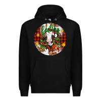 Black Christmas feeling jolly cow ornament Premium Hoodie - Artiststas