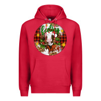 Cardinal Christmas feeling jolly cow ornament Premium Hoodie - Artiststas