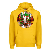 Lemon Christmas feeling jolly cow ornament Premium Hoodie - Artiststas