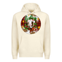 Sandshell Christmas feeling jolly cow ornament Premium Hoodie - Artiststas