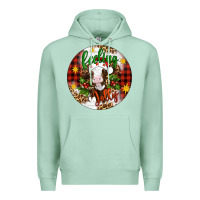 Seafoam Christmas feeling jolly cow ornament Premium Hoodie - Artiststas