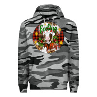 Slate Camo Christmas feeling jolly cow ornament Premium Hoodie - Artiststas