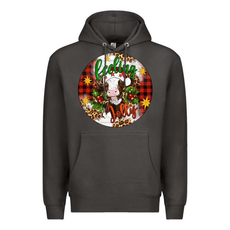 Christmas Feeling Jolly Cow Ornament Premium Hoodie by Artiststas | Teevron