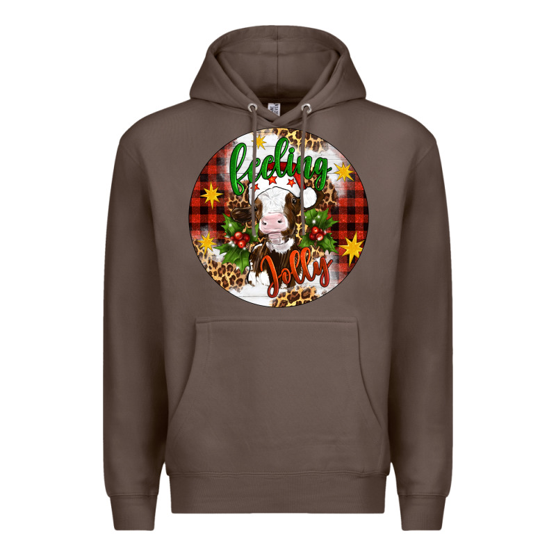 Christmas Feeling Jolly Cow Ornament Premium Hoodie by Artiststas | Teevron