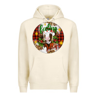 Tofu Christmas feeling jolly cow ornament Premium Hoodie - Artiststas