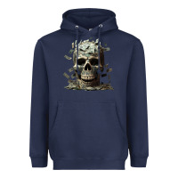 Navy bad money Heavyweight Hoodie - Unal Design