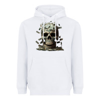 White bad money Heavyweight Hoodie - Unal Design