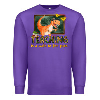 Purple teaching is a walk in the park Premium Sweatshirt - texasbilliewilder