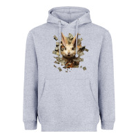 Heather Grey bad rabbit Heavyweight Hoodie - Unal Design