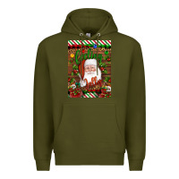 Army Green Christmas Feeling Jolly Santa Premium Hoodie - Artiststas