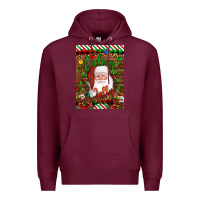 Burgundy Christmas Feeling Jolly Santa Premium Hoodie - Artiststas