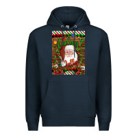 Navy Christmas Feeling Jolly Santa Premium Hoodie - Artiststas