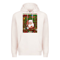 Pale Pink Christmas Feeling Jolly Santa Premium Hoodie - Artiststas