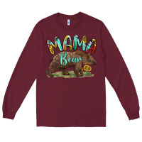 Burgundy mama bear Long Sleeve Tee - BarkalooDesign