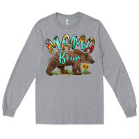 Heather Grey mama bear Long Sleeve Tee - BarkalooDesign