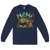 Navy mama bear Long Sleeve Tee - BarkalooDesign