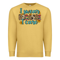 Antique Gold i swear because i care Premium Sweatshirt - Zillion Design Studio