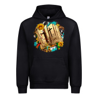 Black cross with bible and sunflowers Urban Hoodie - AdoDesignShop