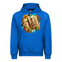 Cobalt cross with bible and sunflowers Urban Hoodie - AdoDesignShop
