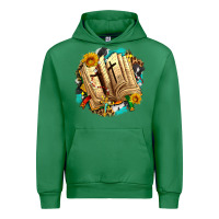 Emerald cross with bible and sunflowers Urban Hoodie - AdoDesignShop
