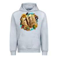 Heather Grey cross with bible and sunflowers Urban Hoodie - AdoDesignShop