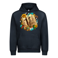 Navy cross with bible and sunflowers Urban Hoodie - AdoDesignShop