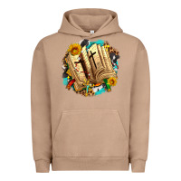 Pigment Burro cross with bible and sunflowers Urban Hoodie - AdoDesignShop