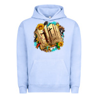 Pigment Grape Ice cross with bible and sunflowers Urban Hoodie - AdoDesignShop