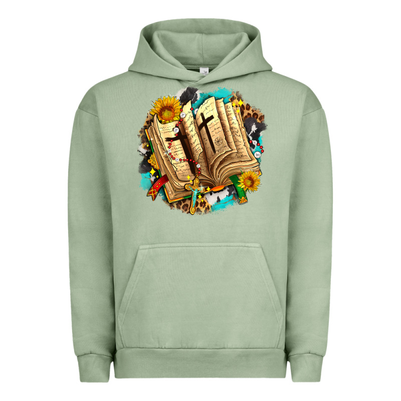 Cross With Bible And Sunflowers Urban Hoodie by AdoDesignShop | Teevron