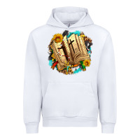 White cross with bible and sunflowers Urban Hoodie - AdoDesignShop