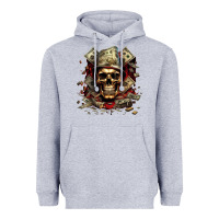 Heather Grey bad money Heavyweight Hoodie - Unal Design