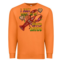 Carrot mardi gras i just want to be loved bayou crawfish Premium Sweatshirt - RanaPortraitStore