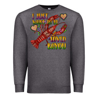 Charcoal Heather mardi gras i just want to be loved bayou crawfish Premium Sweatshirt - RanaPortraitStore