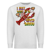Oatmeal Heather mardi gras i just want to be loved bayou crawfish Premium Sweatshirt - RanaPortraitStore