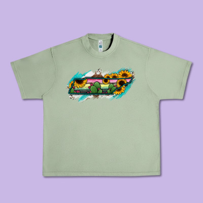 Tennessee Map Sunflower Cactus Serape Urban Heavy Tee Designed By Ranaportraitstore