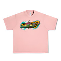Salmon Tennessee Map Sunflower Cactus Serape Urban Heavy Tee - RanaPortraitStore
